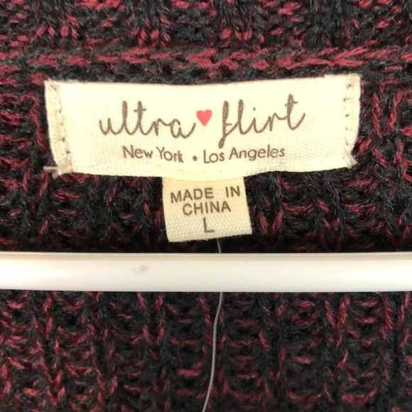 Ultra Flirt V- Neckline With A Fuzzy Letter Patch Sweater - Picture 5 of 8